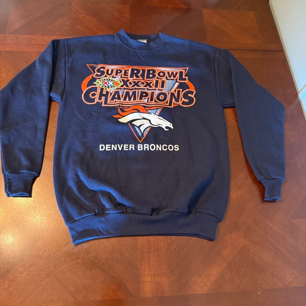 Vintage 1998 Denver Broncos Super Bowl XXXII Champions crewneck sweatshirt
